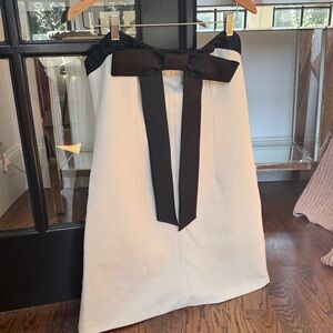 🖤ZARA Elegant Black and White Mini Strapless Bow Dress XL Womens